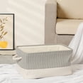 thumbnail image 5 of Unique Bargains Fabric Storage Cube Storage Bin Storage Basket Grey 16*12*8in, 5 of 6