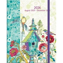 Lang Companies, Midnight Garden Deluxe 2026 Planner, 8.25'' X 9.5'', Weekly Calendar With Stapled Binding