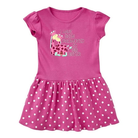 

Inktastic i have been promoted to big sister pink Gift Toddler Girl Dress
