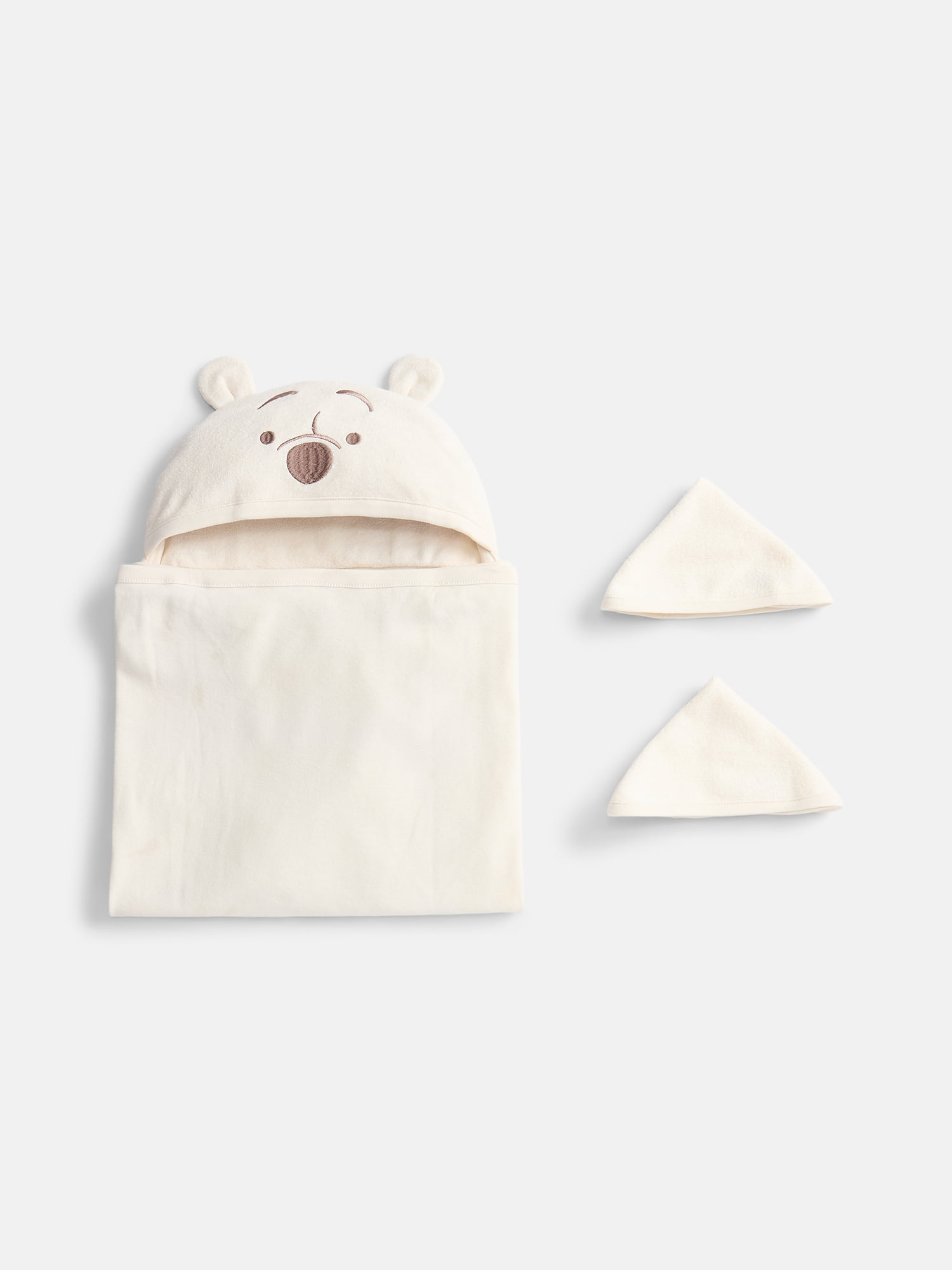 Disney Winnie the Pooh Infant Baby Bath Set with Hooded Towel and Washcloths, 3-Piece, One Size
