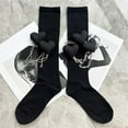 thumbnail image 3 of Milue 1 Pair Short Thin Socks, Womens Princess Style Ruffled Socks Middle Tube Socks, 3 of 11