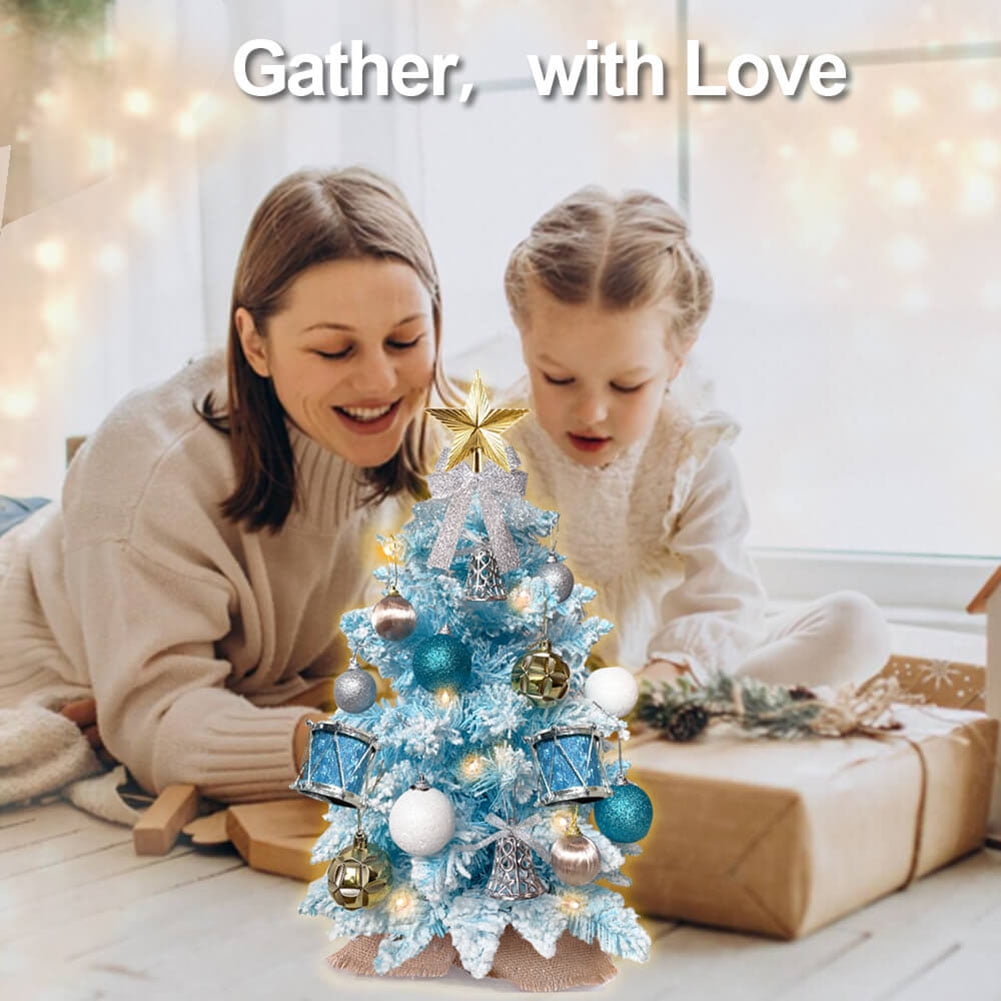 Kadyn Small Christmas Tree, 2ft Mini Christmas Tree, Artificial Small Desktop Xmas Tree with Tree Ornaments, for Christmas Thanksgiving Decorations-G Kadyn Small Christmas Tree, 2ft Mini Christmas Tree, Artificial Small Desktop Xmas Tree with Tree Ornaments, for Christmas Thanksgiving Decorations-G