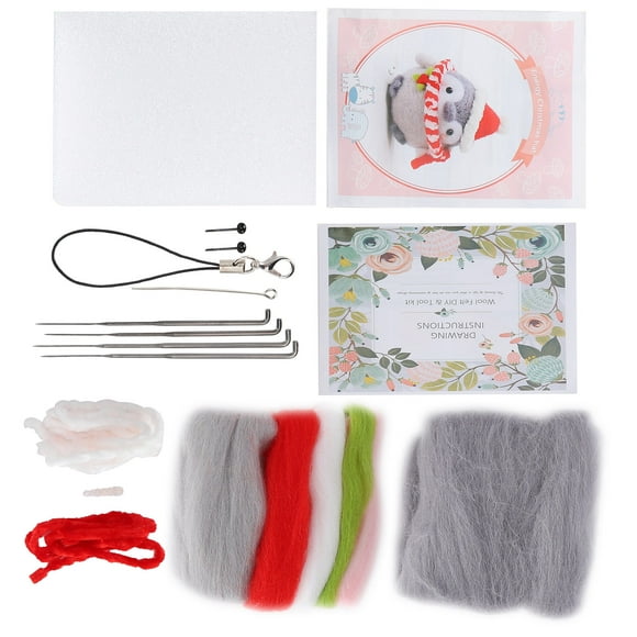 Needle Felting Kit, Wool Felting Supplies For Cute Animal Plush Doll DIY Making, Wool, Easy To Use And Organize, Safe For Beginners