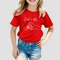thumbnail image 2 of Girl Tops 5T Girls Cartoon Print Fashion Round Collar Loose Hugh Leisure T Shirt With Short Sleeves Clothes For Girls Size Red,10-11 Years, 2 of 4