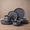 Matte-Speckled Black-Service for 4, variant on Stoneware Dinnerware Set Matte-Speckled Black Service for 4