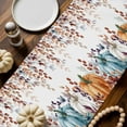 thumbnail image 6 of Fall Table Runner Thanksgiving Autumn Eucalyptus Leaf Table Runners Maple Leaves Harvest Pumpkin Cotton Linen Dresser Scarf Kitchen Dining Table Decor for Fall Holiday Party Decor 13x90 Inch, 6 of 9