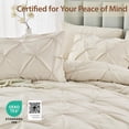 thumbnail image 4 of Juego de ropa de cama Sasttie Queen de 7 piezas con edredón de microfibra beige, 4 of 8