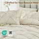 thumbnail image 4 of Juego de ropa de cama Sasttie Queen de 7 piezas con edredón de microfibra beige, 4 of 8
