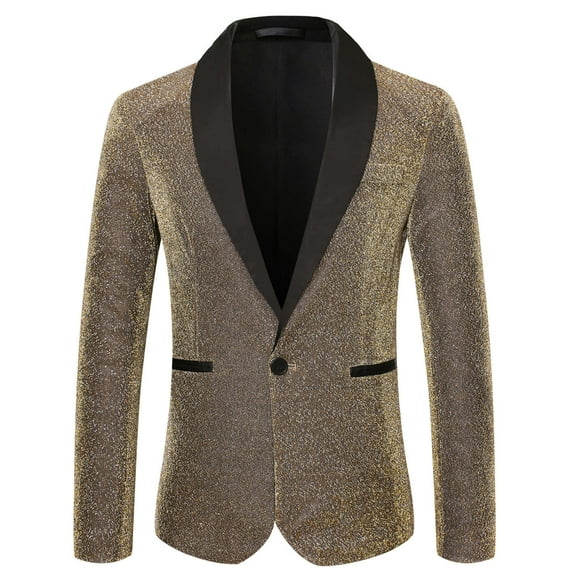 MSJUHEG Blazer For Women 2023 Suits For Men Men'S Autumn And Winter Printed Turndown Collar Long Sleeved Casual Suit Coats Womens Blazer Gold M