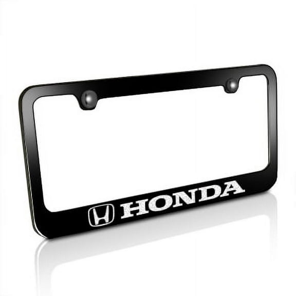 Honda Black Metal Auto License Plate Frame
