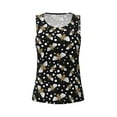 thumbnail image 4 of Xecao Honey Bees at Night print women's scoop neck, loose-fit workout tank tops for the gym., 4 of 9
