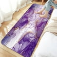 thumbnail image 5 of Purple Gold Marble Texture Bath Mats for Bathroom, Abstract Modern Durable Soft Flannel 3D Print Rug Kitchen Bedroom Indoor 17X48IN, 5 of 5