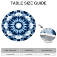 thumbnail image 6 of Blue Tie Dye Mandala Pattern Round Fitted Tablecloth with Elastic Edge,Dining Table Cover Waterproof,Outdoor Round Tablecloth for Camping,Dining,Indoor and Outdoor, 6 of 7