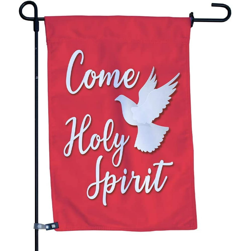 Come Holy Spirit Garden Flag, Religious DoubleSided Outdoor Flag for