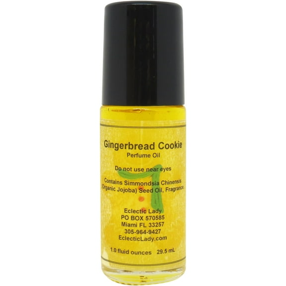 Gingerbread Cookie Perfume Oil, 1.0 Oz Portable Roll-On Fragrance