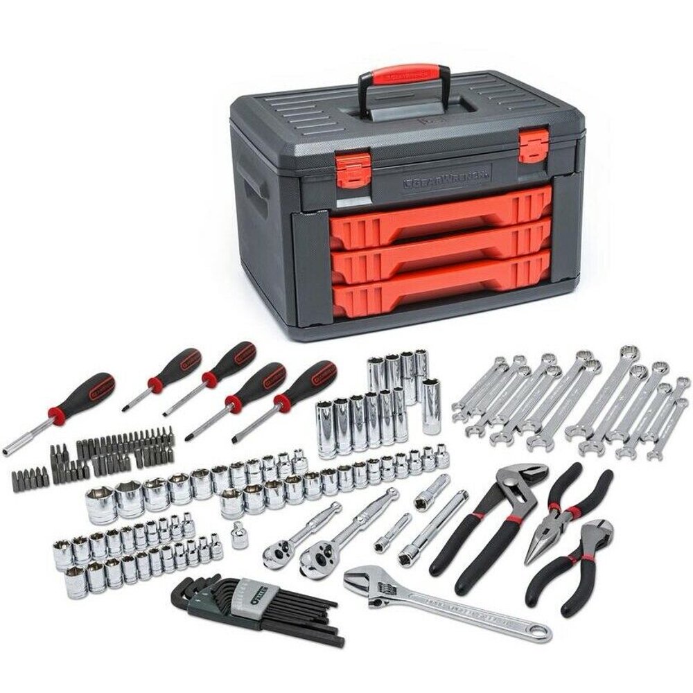 GearWrench Mechanics Tool Set Ratcheting Repair Kit 1/4 3/8 Inch Drive
