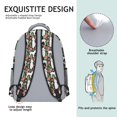 thumbnail image 5 of White Poodle Dog Hawaiian Floral Backpack for School,Cute School Bag,Schoolbag with Adjustable Shoulder Straps & Padded Back,15.3"x11"x6.7", 5 of 6