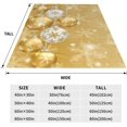 thumbnail image 3 of Throw Blanket Gold Christmas Ball Snowflake Xmas Couch Blankets Plush Flannel Cover Lightweight Soft for Living Room Bed Sofa Travel Office Camping 40 x 50 Inch, 3 of 6