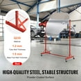thumbnail image 4 of VEVOR Painting Rack Adjustable Paint Hanger 8 Hooks Auto Body Painting Stand, 4 of 9