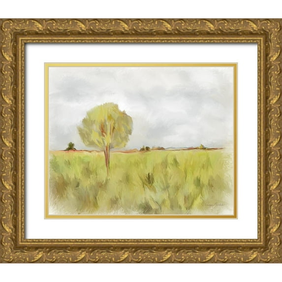 Murdock, Ramona 32x26 Gold Ornate Wood Framed with Double Matting Museum Art Print Titled - Lone Tree