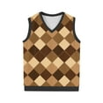 thumbnail image 3 of Mens Vintage Vest V-Neck Sleeveless Knitted Pullover Top Casual Sports Casual Business Vests, 3 of 5