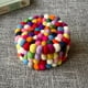 thumbnail image 4 of Felt-Ball-Coasters Set, Felt-Coasters, Wool Felt-Coaster, Felted-Coaster, Rainbow-Coaster, Tea-Coaster, Gift For Her, Holiday Gift, 4 of 4