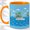 Orange, variant on Tropical Cruise Ship Accent Mug, 11oz Ceramic Coffee Cup for Travel Fans
