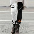 thumbnail image 2 of Halloween Leggings for Women High Waisted Soft Yoga Pants Stretchy Leggings Pumpkin Face Printed Tights Saffron M, 2 of 6
