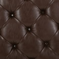 thumbnail image 5 of Noble House Aldrich Faux Leather and Wood Tufted Round Ottoman with Open Shelf, Dark Brown and Espresso, 5 of 7