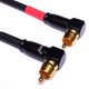 thumbnail image 4 of CESS-137-1f ​​Puentes de preamplificador RCA de ángulo recto Cable de conexión macho a macho Paquete de 2 (1 pie), 4 of 4