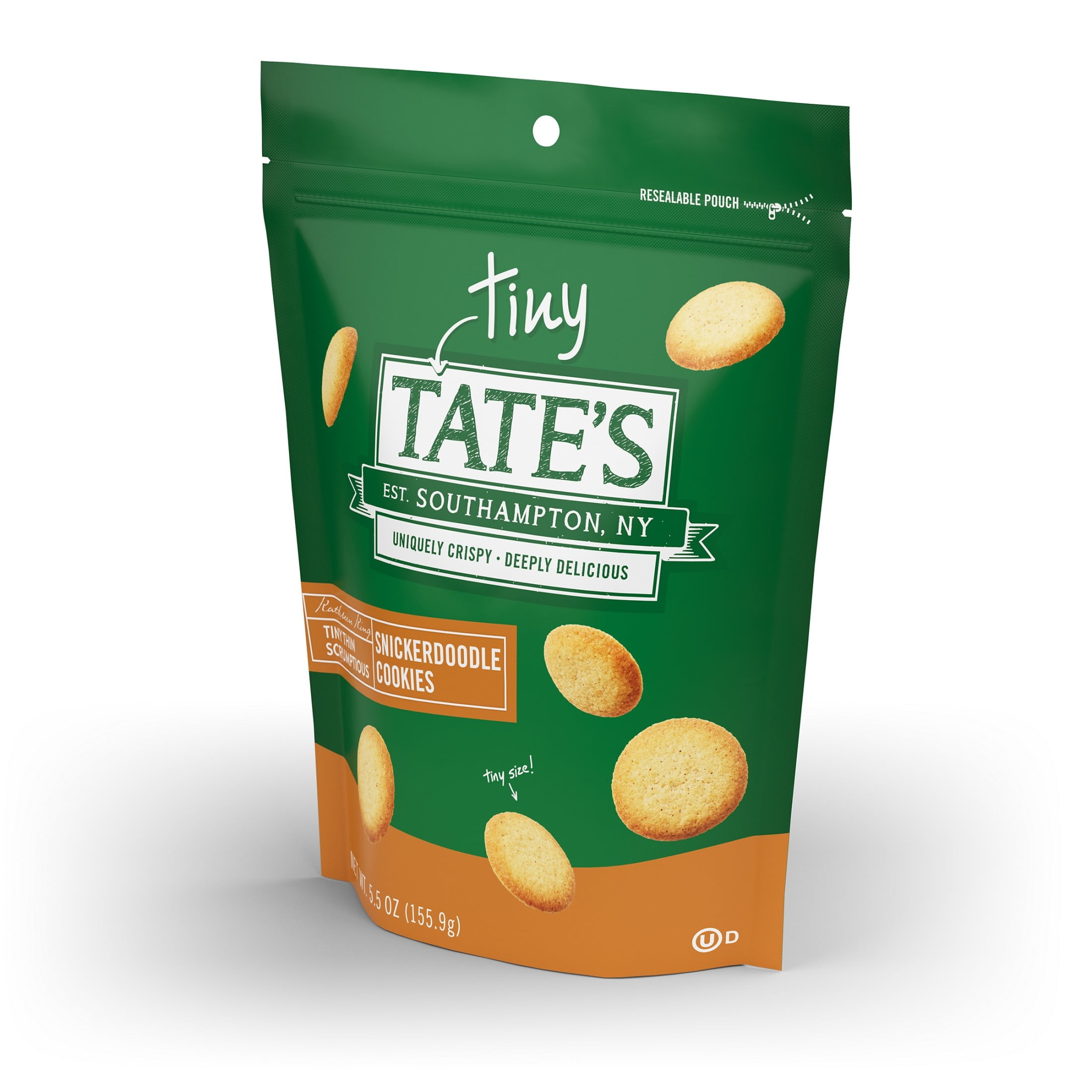 SpaVita◆サッキー◆ Tate's, Cookies, 5.5 oz, Tiny Snickerdoodle Crispy Cinnamon Sugar