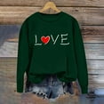 thumbnail image 5 of FDGIU Women's Valentine Pullover Sweatshirt, Cozy Heart Print Long Sleeve Top for Valentine's Day & Comfortable Trendy Style, 5 of 5