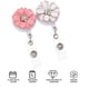 thumbnail image 3 of 2 piezas de clip retráctil para insignias con diamantes de imitación y flores, porta credencial de identificación, 3 of 5