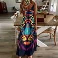 thumbnail image 3 of Tiger Animal Graffiti Sleeveless Dress Women's Luxury Party Dress Birthday Dresses for Women, 3 of 7
