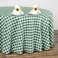 thumbnail image 5 of BalsaCircle 120" Round Gingham Checkered Polyester Tablecloth Green, 5 of 6