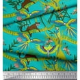 thumbnail image 3 of Soimoi polyester Crepe Fabric Branches,Parrot & Leopard Jungle Print Fabric by the Yard 52 Inch Wide, 3 of 3