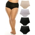 thumbnail image 2 of B2BODY Womens Bamboo Modal Boyshort Briefs Panties XS-3X Plus Sizes Multi-Pack, 2 of 7