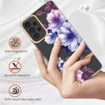 thumbnail image 6 of SaniMore for Samsung Galaxy A53 5G Case, Flexible TPU Magnetic Cover Support Wireless Charging Slim Flower Grass Pattern Shockproof Protective Shell for Ladies Women Girls, Purple Flowers, 6 of 9