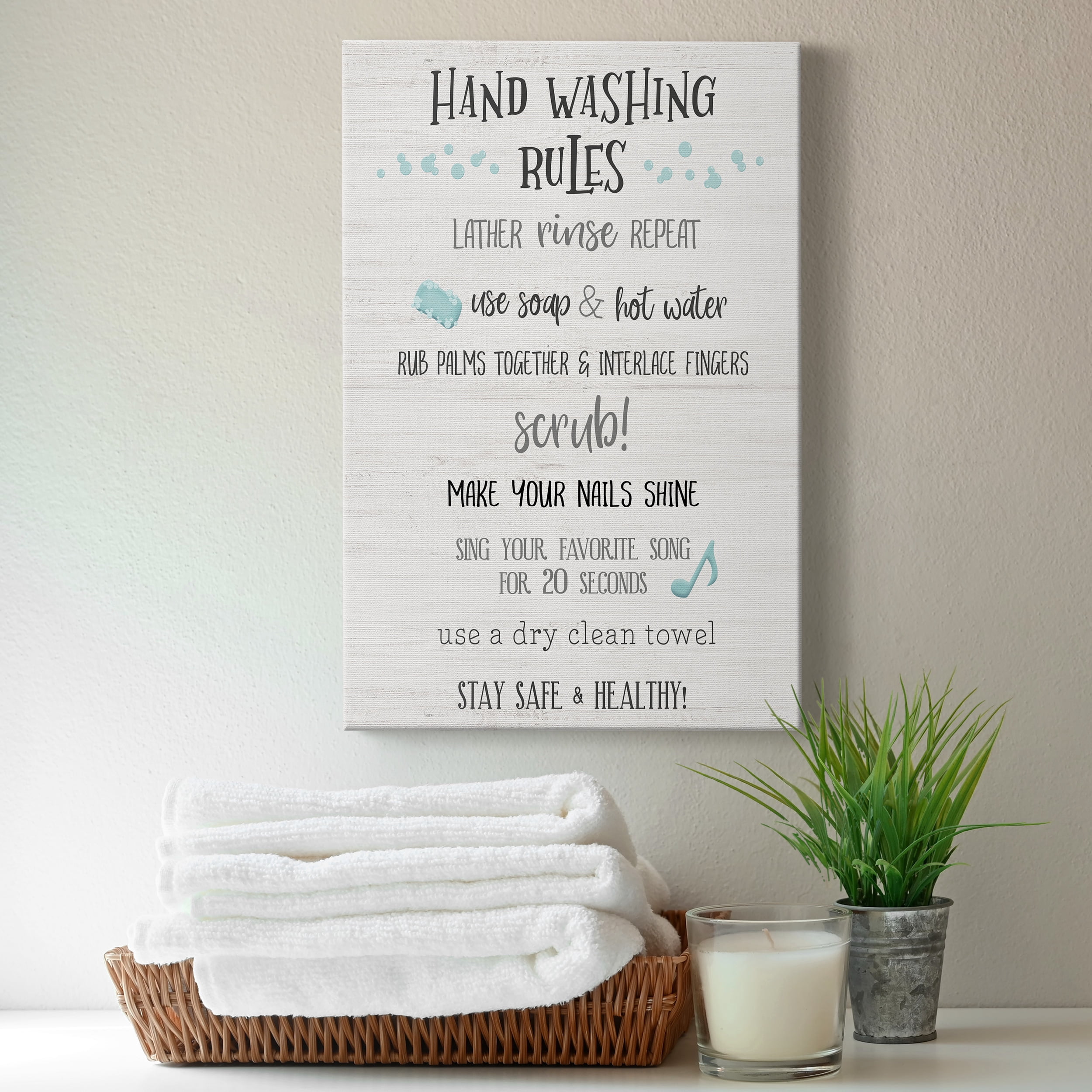 Stay Safe Rules Premium Gallery Wrapped Canvas - Ready to Hang - 8 x 12