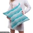 thumbnail image 4 of Ambesonne Nautical Fabric by the Yard Upholstery, Fishes on Ombre Sea Waves, 3 Yards, Pale Blue Blue, 4 of 4