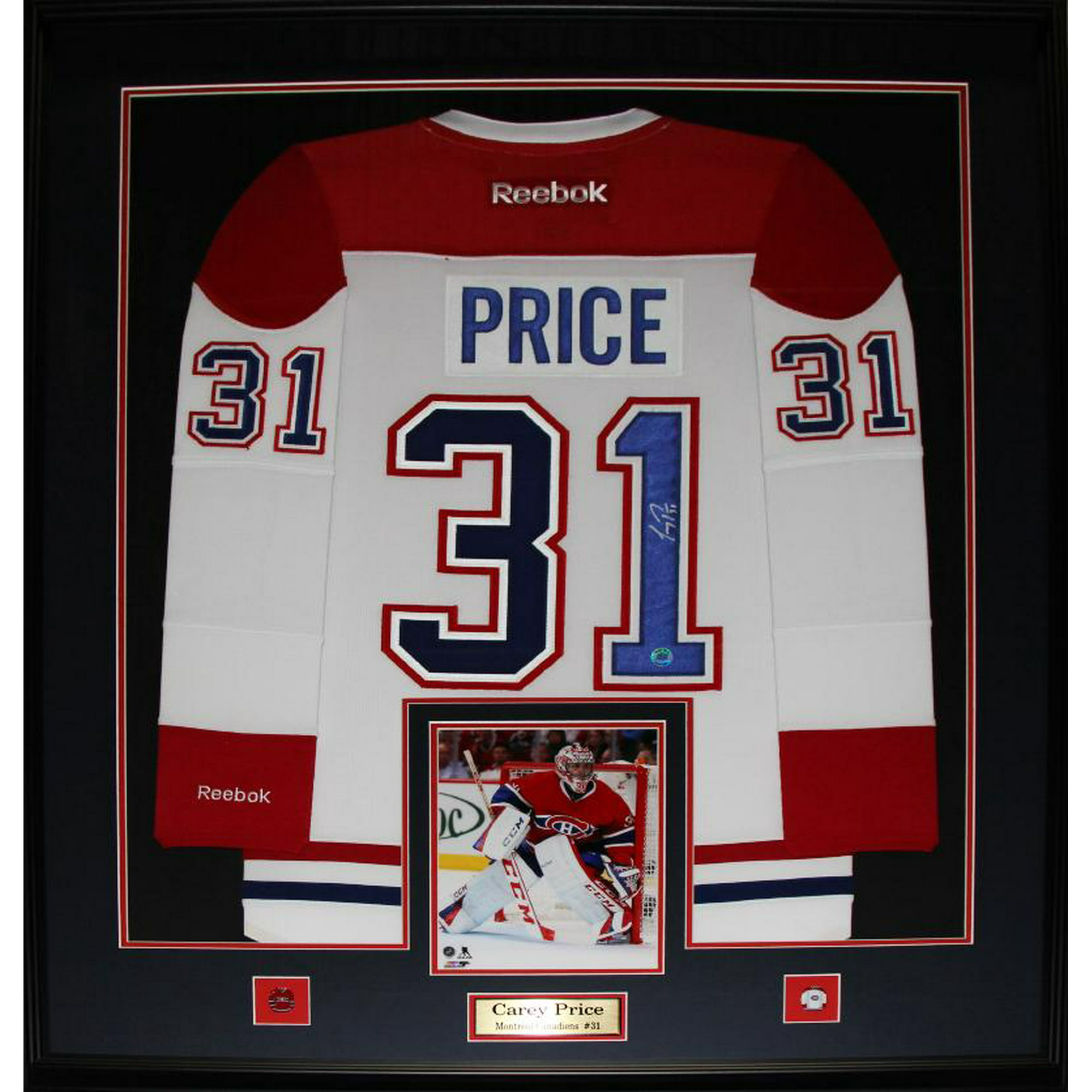 Montreal Canadiens Carey Price Frame - 12 x 16 Home Jersey Vertical Design