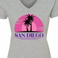 thumbnail image 4 of Inktastic San Diego California Beach Souvenir Women's V-Neck T-Shirt, 4 of 5