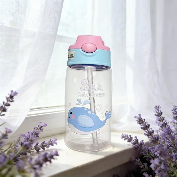 Vaso con boquilla, botella portátil impermeable • Boca de paja de silicona suave • Vaso de entrenamiento antiderrames • Fácil de limpiar, abrir ampliamente • Viaje diario