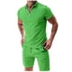 thumbnail image 1 of Mens Manga Larga Casual Color Sólido Cremallera Girar Abajo Conjunto de Cuello, Traje de Mezcla de Algodón de Poliéster para Al Aire Libre, Diario Y Invierno Primavera Desgaste, 1 of 6