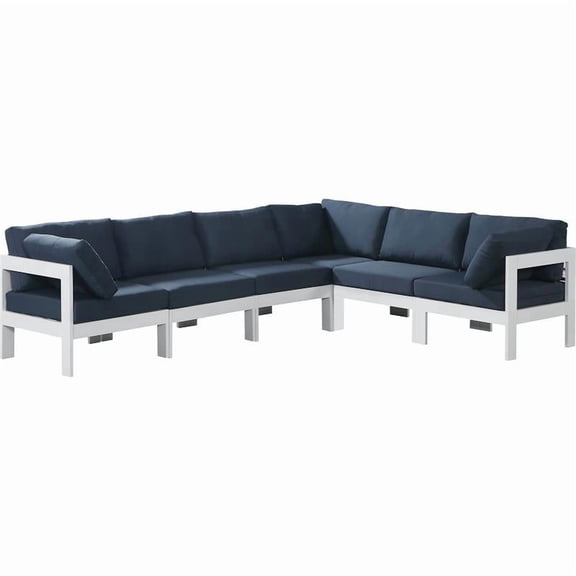 Meridian Furniture Nizuc Navy Outdoor Patio Modular Sectional