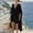 Black, variant on Business Casual Outfits Fall Women 2 Piece Outfits Cloud Fabric V Neck Batwing Sleeve Irregular Hem Cover Up Top with Drawstring Waist Pocket Shorts Summer Beach Loungewear Set Wine L