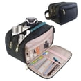 thumbnail image 6 of Multifunctional PU Leather Travel Toiletry Bag Large Capacity Waterproof Makeup, 6 of 8