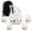White Deer Urns-2, variant on MUKTIVE Deer Burial Urn for Human Adult Mom & Dad, Combo Sets Snow Funeral Urn for Men & Women, Off White Urns for Teenager, Human Cremation Urns for Male & Female, (1 Large 10 ", 4 Keepsake 3 ")