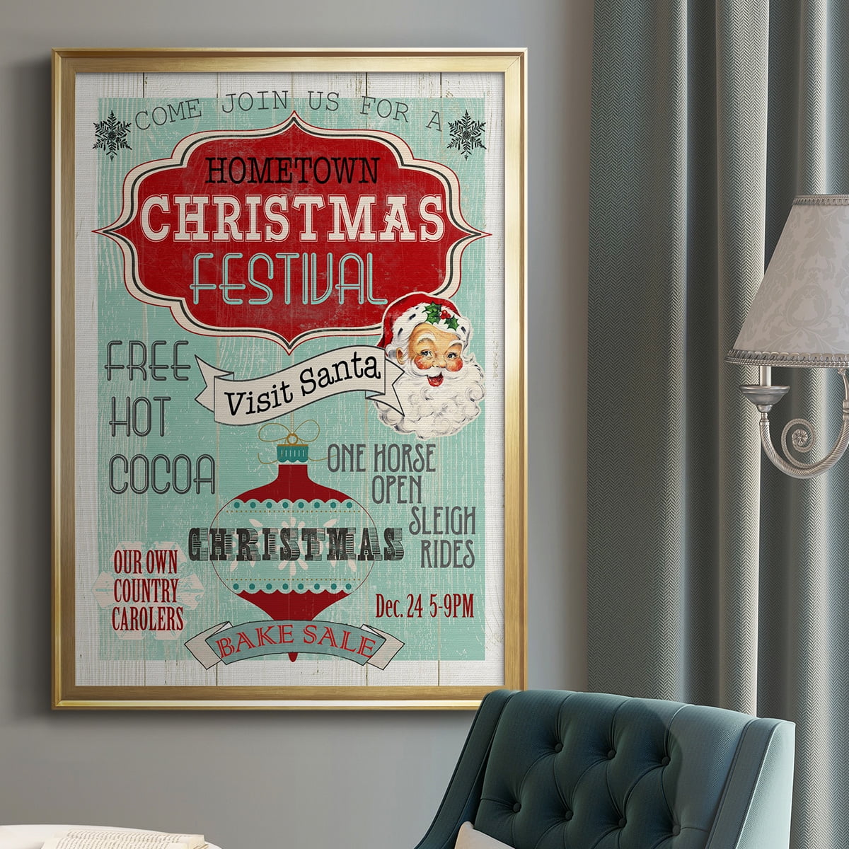 Bright Christmas Festival Premium Framed Print - Ready to Hang