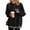 Black, variant on Delconic Womens Casual Plaid Mock Two Piece Pullover Top Crew Neck Long Sleeve Loose Fit Sweatshirt Tunic Style Shirt White L